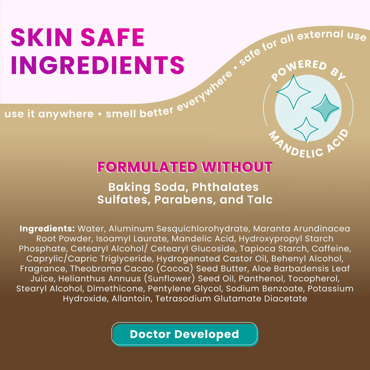 Lume being applied to underarm showing discreet odor control