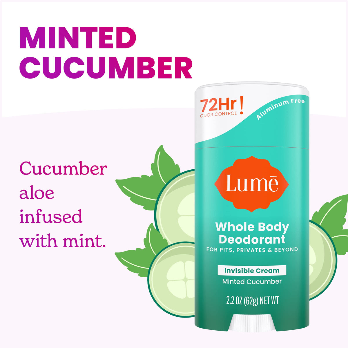 Lume being applied underarm illustrating gentle odor control anywhere on body