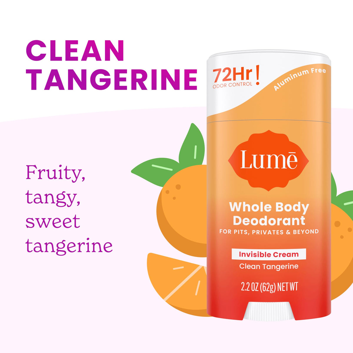Application demo underarm with Lume brand showing easy no-residue odor control