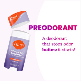 Person applying Lume to underarm for all-over odor control