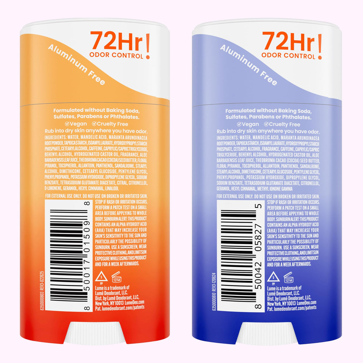 Clean Tangerine lifestyle bathroom setting with Lume brand showing bright citrus energy