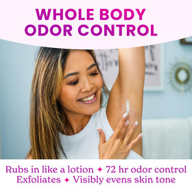Lume cream applied to belly button area for intimate-use confidence