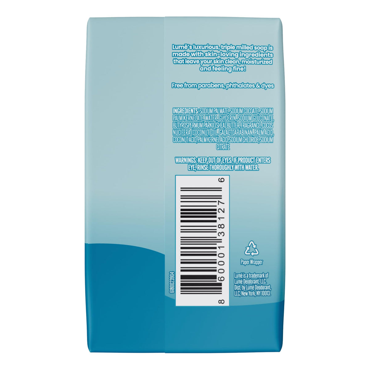 Lume thick creamy lather closeup demonstrating rich moisture