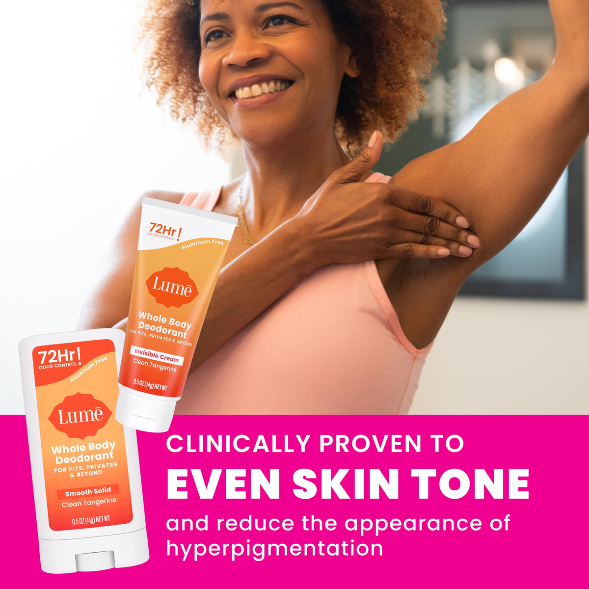 Lume cream rubbed into skin showing fast absorption and comfort