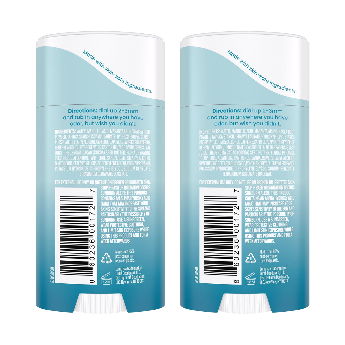 Lume cream stick open applicator revealing smooth cream for easy application