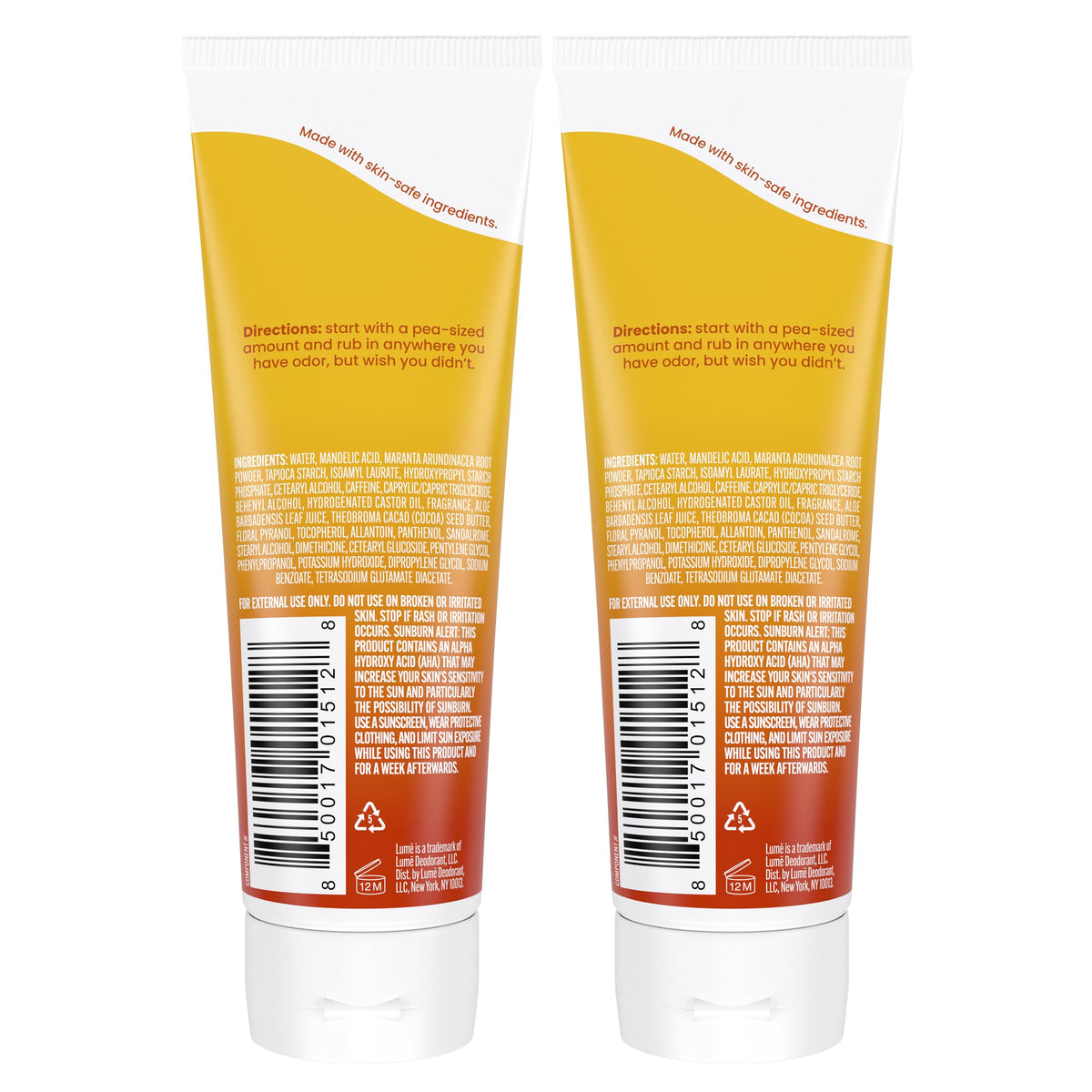 Lume cream texture closeup illustrating smooth lotion absorption benefit