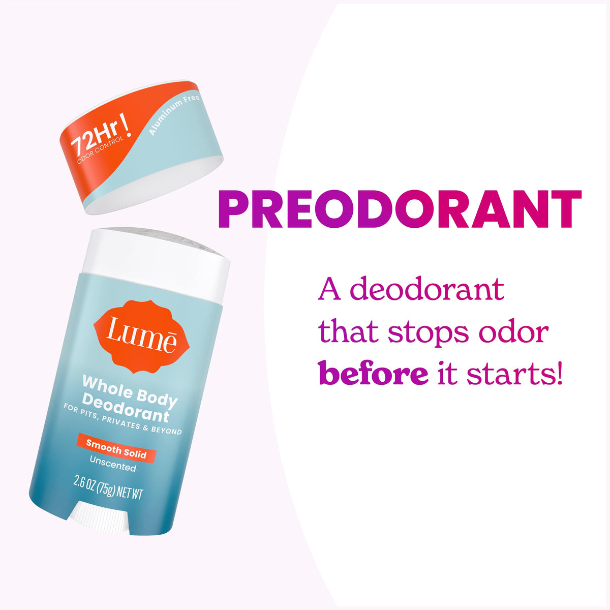 Lume used on feet in lifestyle scene showing odor control benefit
