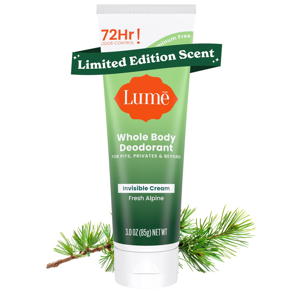 Lume Fresh Alpine front tube showing branding and clean design for convenience