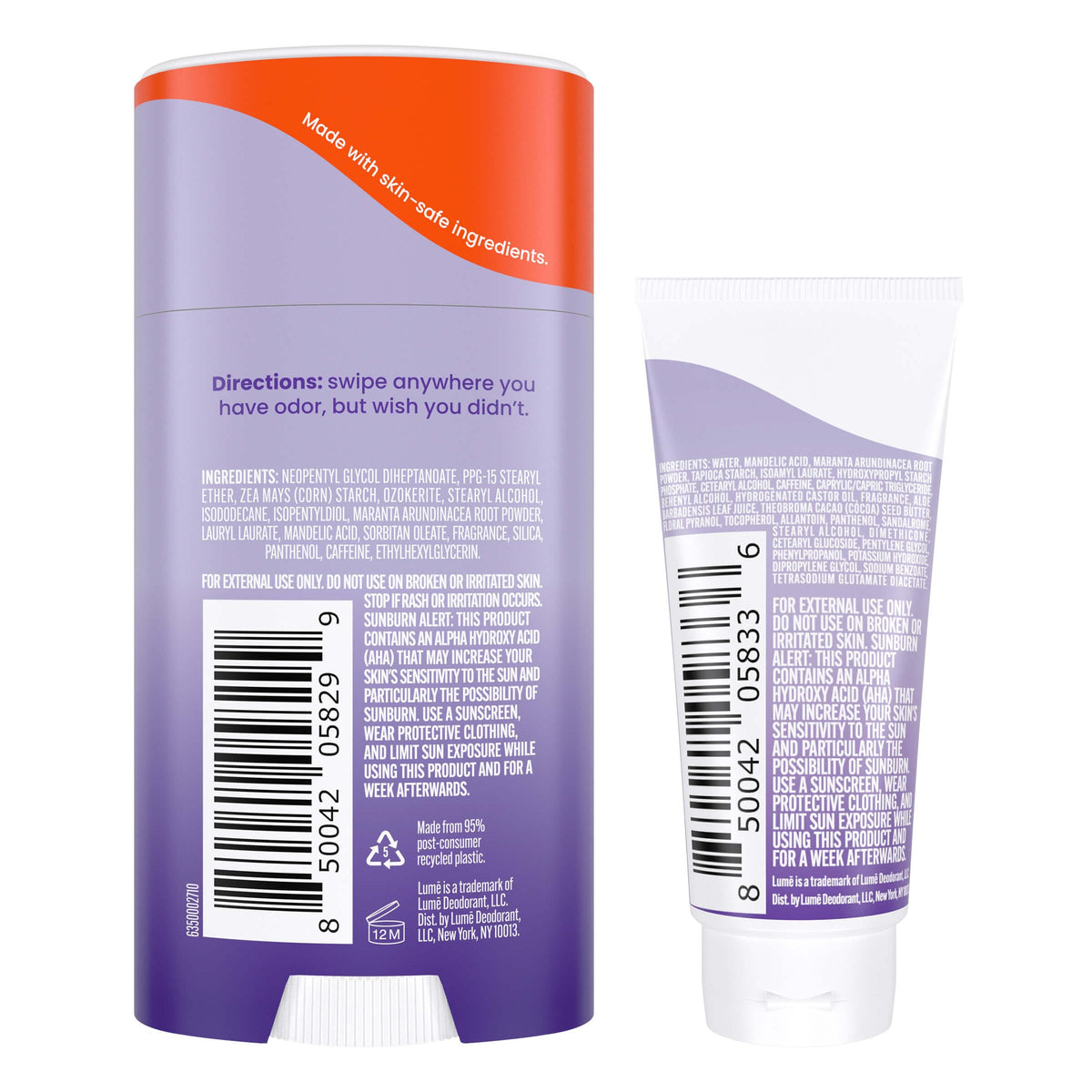 Lume invisible cream tube close-up highlighting texture and precise application
