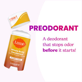 Lume product label close-up highlighting safe ingredients and reassurance