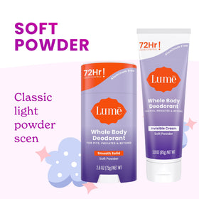 Close-up of Lume label and ingredients, highlighting aluminum‑free, baking soda‑free safety