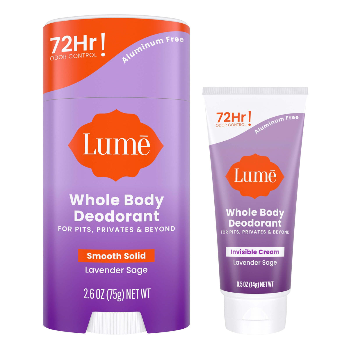 Lume lavender sage front packaging showing bundle and scent benefits