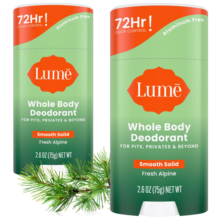 Lume front packaging Fresh Alpine showing product and scent benefit