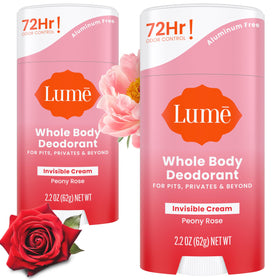 Lume Peony Rose front packaging showing floral scent and benefits