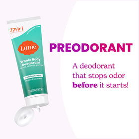 Hand holding Lume tube to show actual 3.0 ounce product size