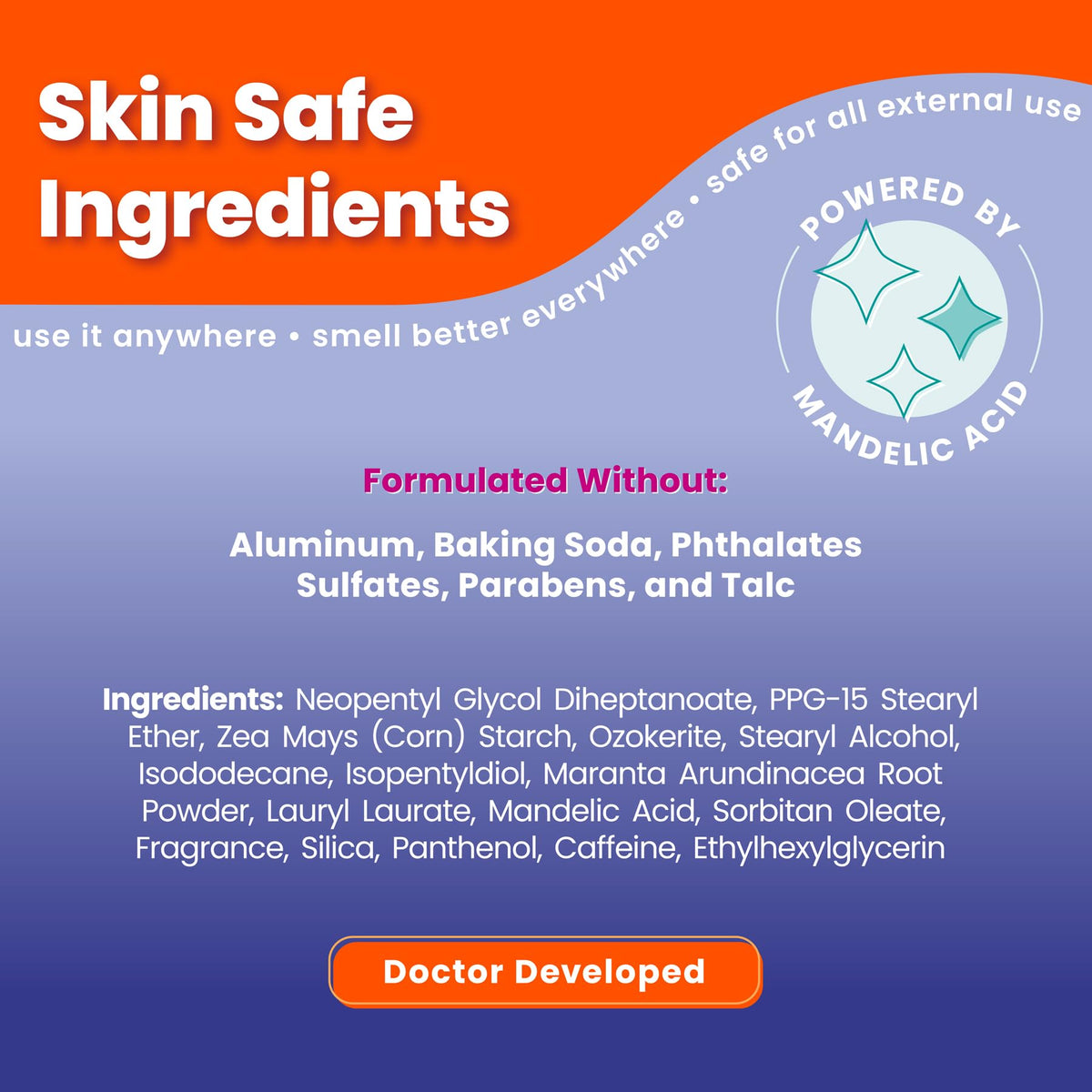Lume label close-up highlighting Soft Powder scent and ingredients