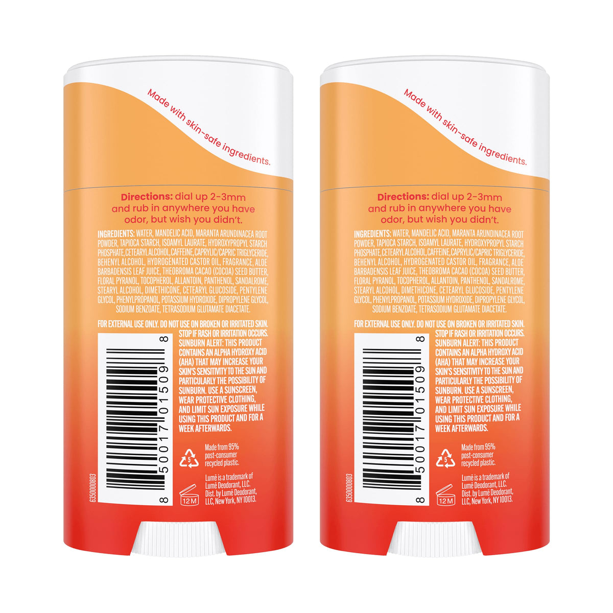 Lume cream stick texture close-up demonstrating smooth, invisible finish