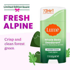 Lume stick open showing creamy texture for smooth application