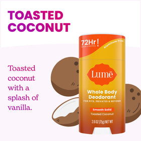 Lume stick open top displaying product surface and easy application