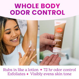 Lume in bathroom routine setting showing easy everyday use