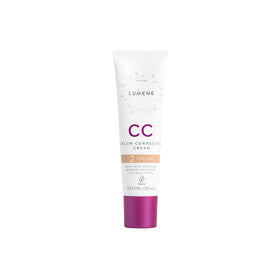Lumene CC Cream front packaging showing sleek bottle and product name, promotes ease of use