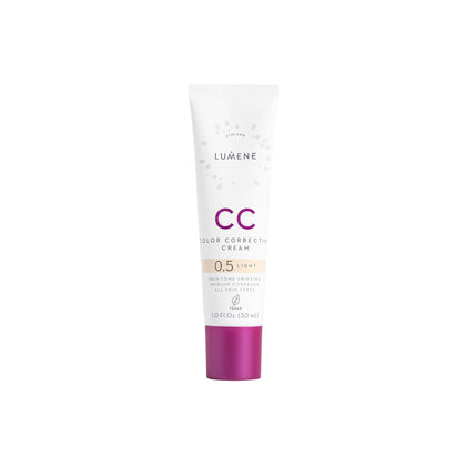 Lumene front packaging showing tube and light shade with hygienic pump benefit