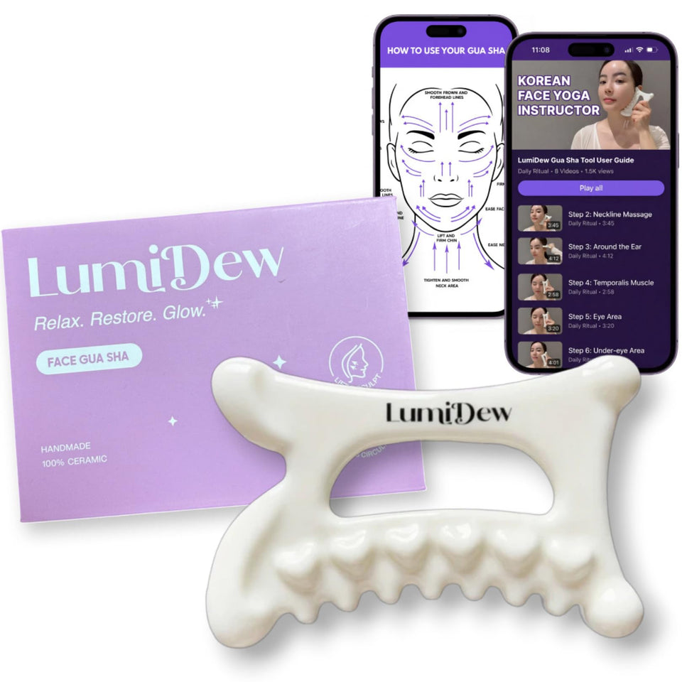 LumiDew front view showing smooth ceramic and ergonomic shape for comfortable glide