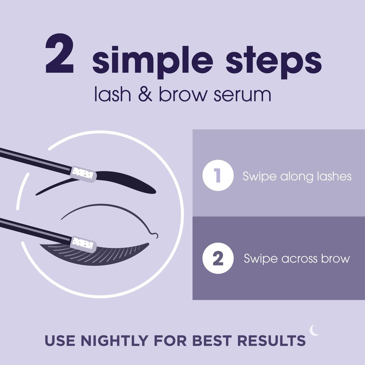 LUMIFY being applied along lashline in nighttime routine for conditioned lashes