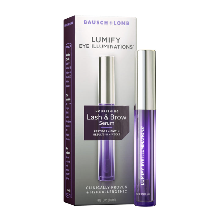 LUMIFY front packaging showing serum bottle and label, conveys professional care