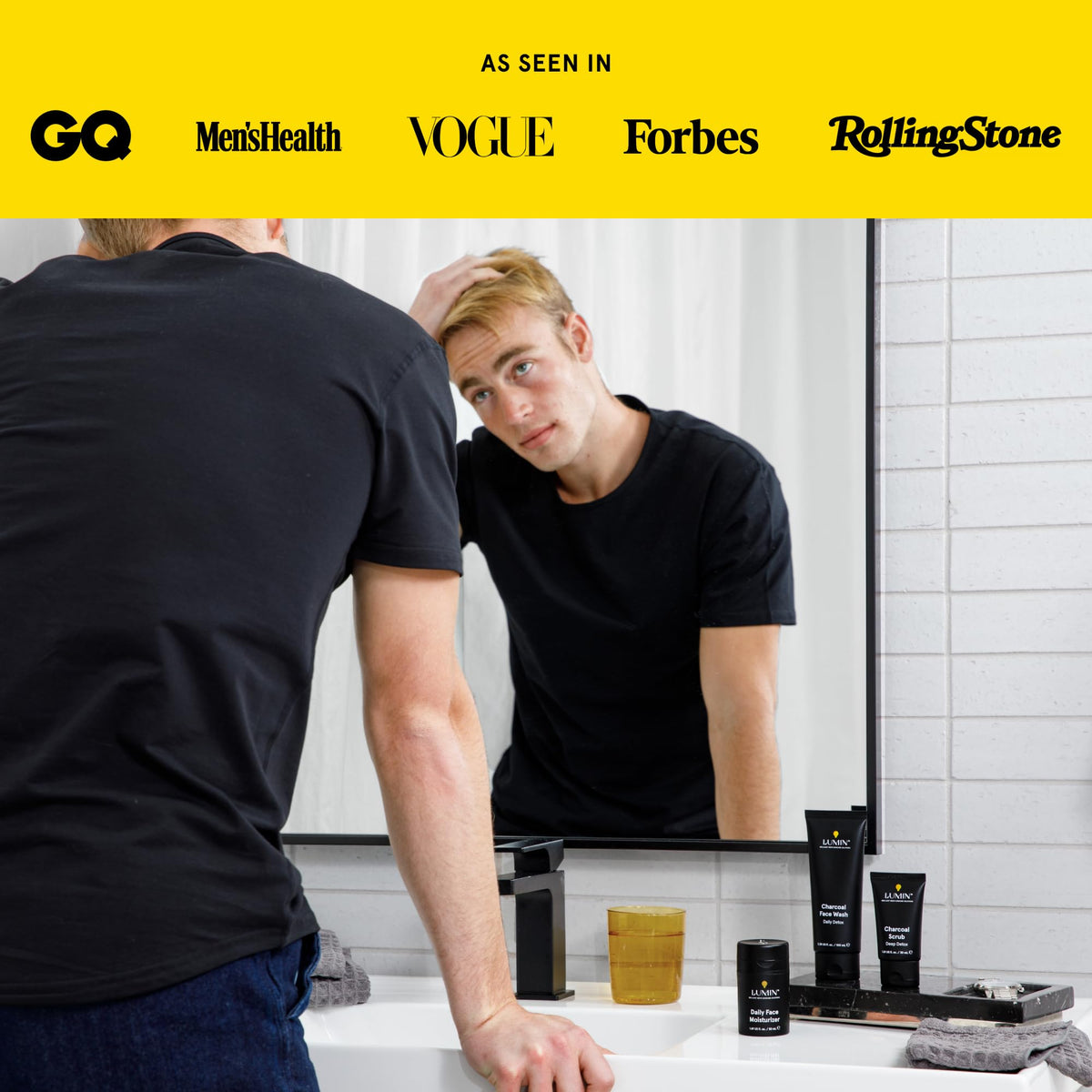 Lumin face wash used after gym for refresh and sweat removal