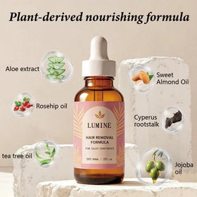 LUMINE oil applied on hand illustrating fast absorption and instant hydration