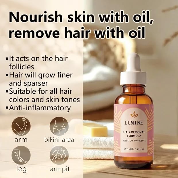 LUMINE bottle on bathroom shelf in lifestyle scene promoting daily routine ease