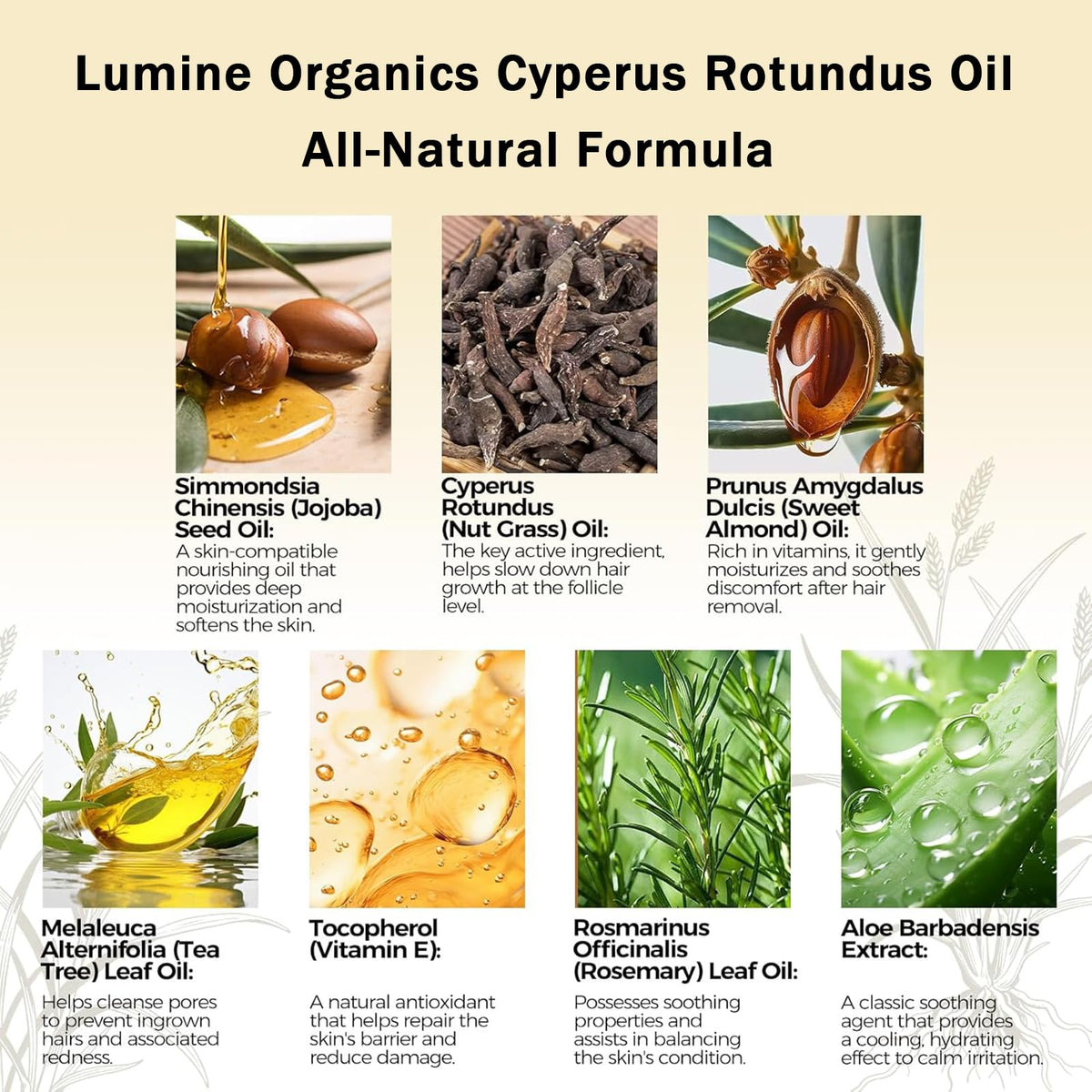 Lumine Organics label ingredient list closeup verifying botanical and peptide components