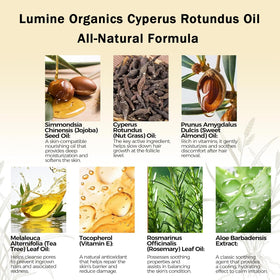 Lumine Organics label ingredient list closeup verifying botanical and peptide components