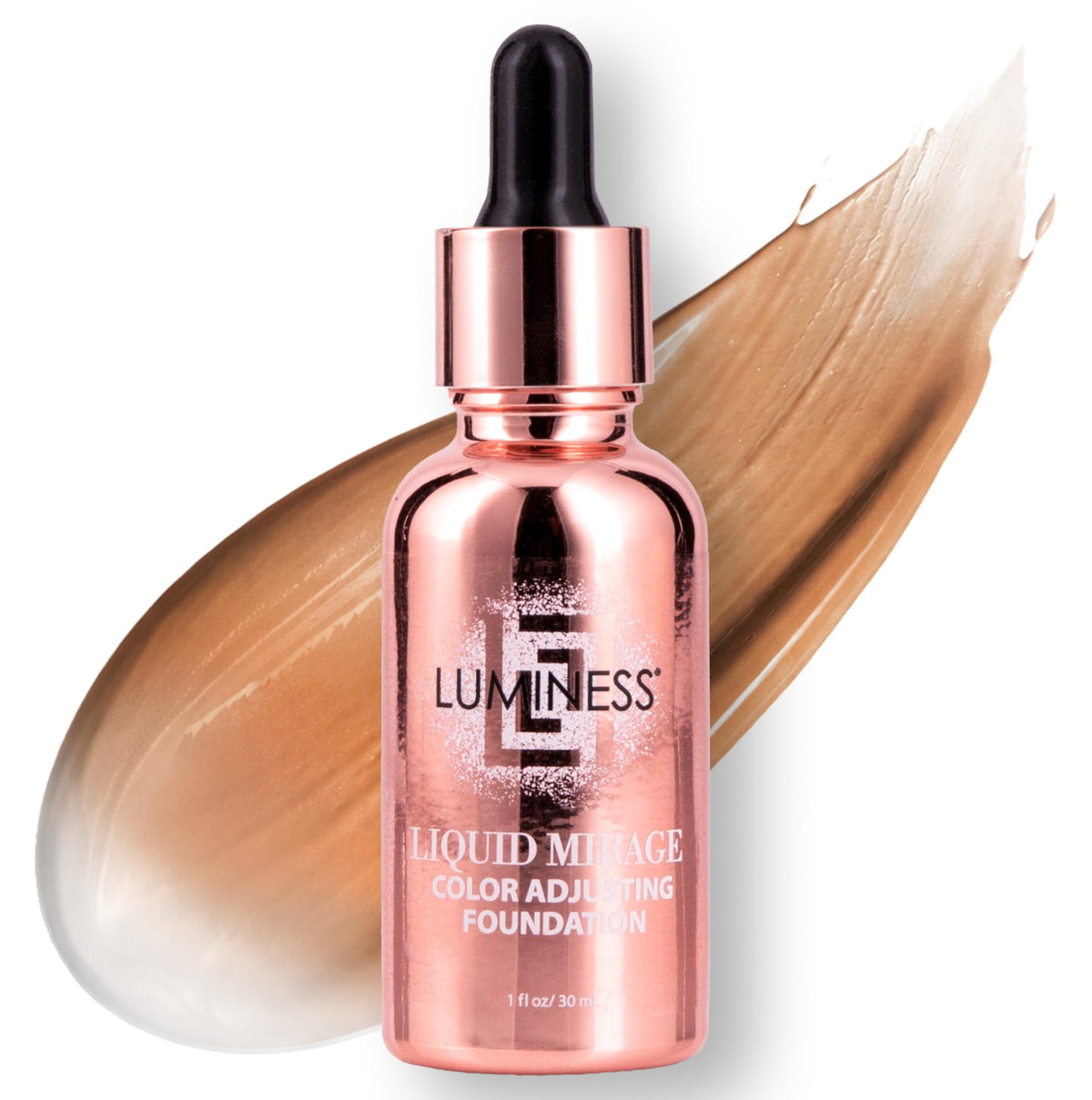LUMINESS front packaging showing sleek bottle and label, easy selection