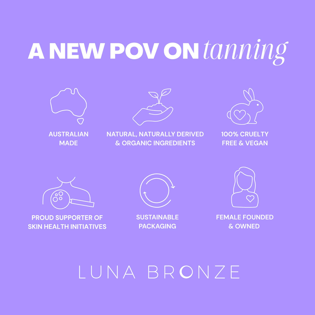 Luna Bronze on bathroom shelf in lifestyle setting conveying sustainable packaging appeal