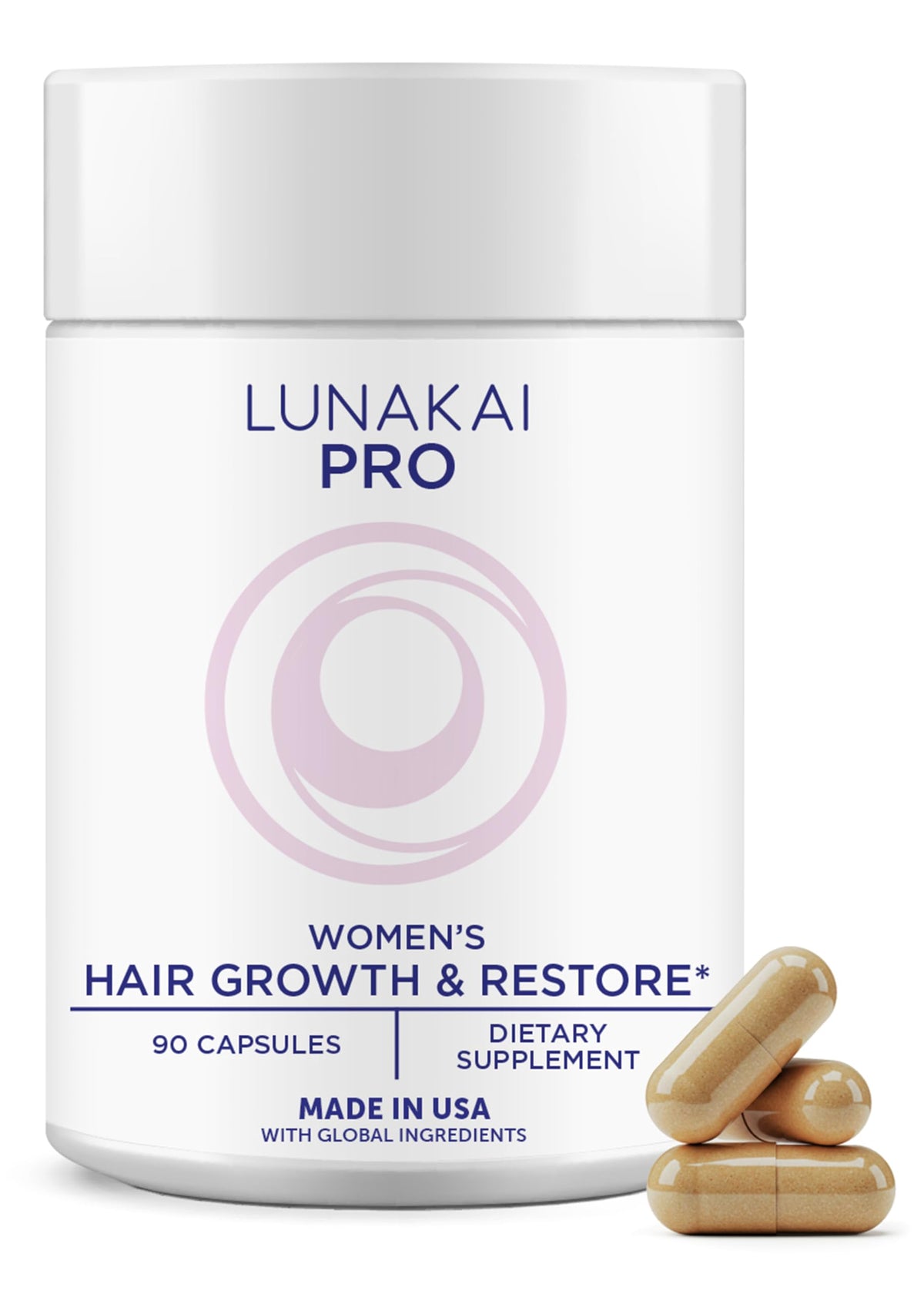 Lunakai front packaging showing bottle and label promoting 20+ nutrients