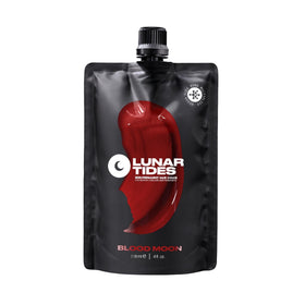 Lunar Tides jar front view showing Blood Moon red shade and clear labeling for vibrant color