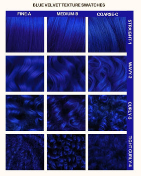 Lunar Tides applied on bleached hair showing vibrant navy payoff and dimension