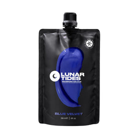 Lunar Tides front tube showing Blue Velvet navy color and packaging benefits