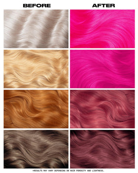 Close-up of Lunar Tides neon dragonfruit dye texture highlighting creamy conditioning formula