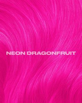 Lunar Tides hair swatch in neon dragonfruit displaying vivid pink pigment payoff