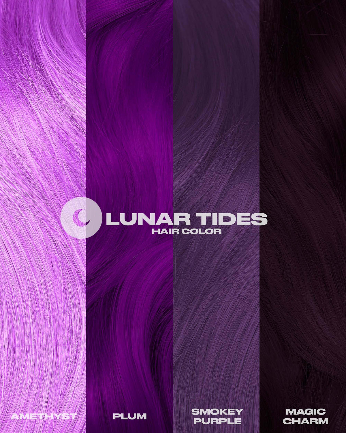 Lunar Tides application brush and hand applying plum for even coverage