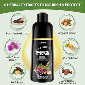 Lunory application on dry hair demonstrating easy at-home use and control