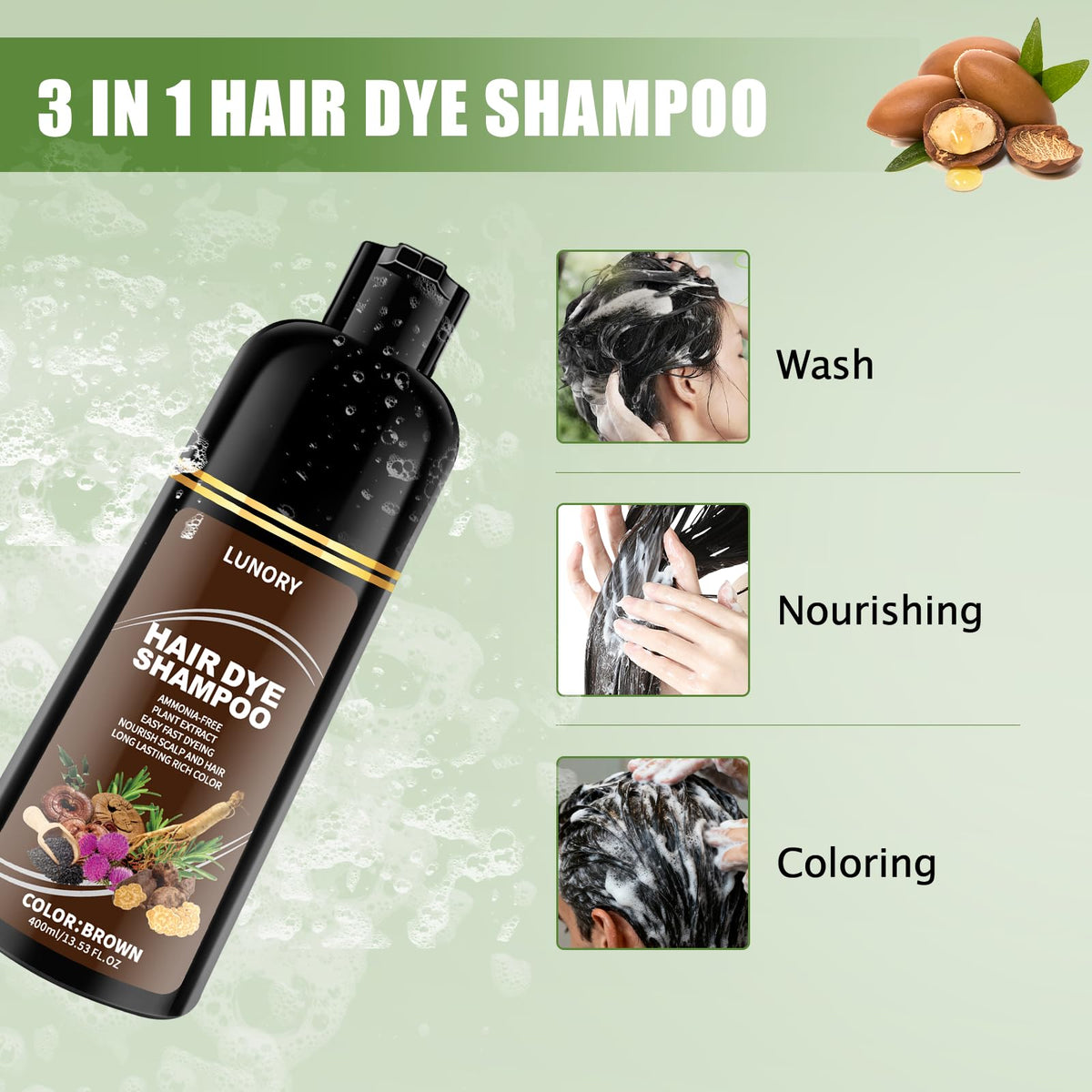 Lunory bottle staged in bathroom to show at-home convenience and routine benefit