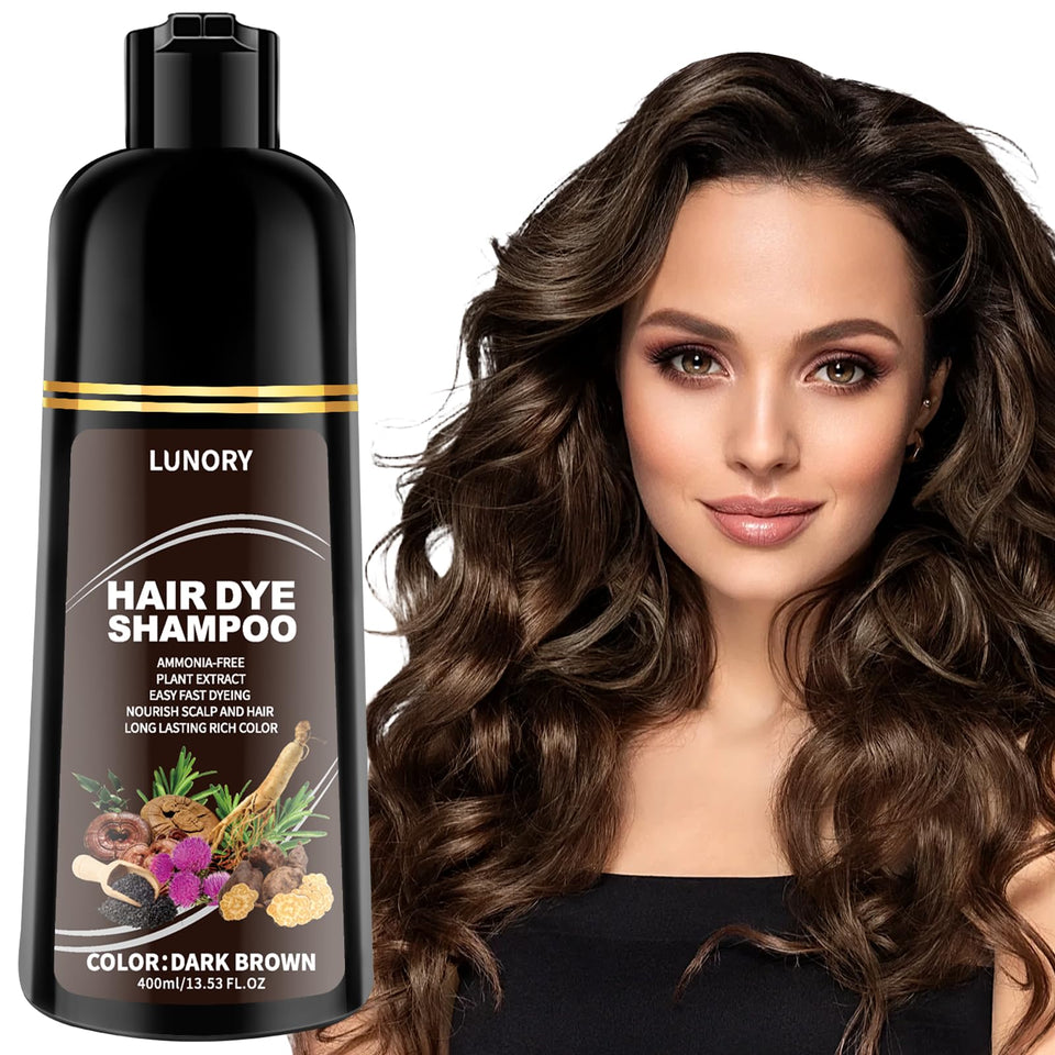 Lunory front packaging showing dark brown shade and benefits