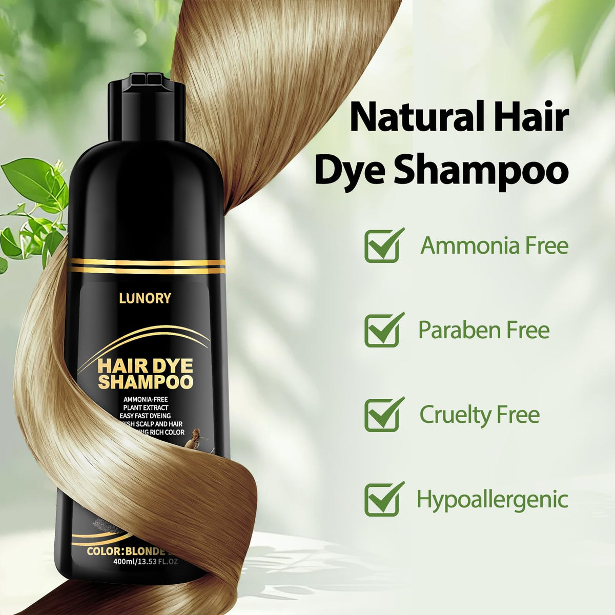 Lunory botanical ingredients argan and ginseng showing nourishing benefits