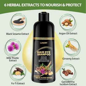 Lunory shampoo texture foam demonstrating easy even application
