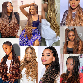 Luoyudu styled goddess locs outdoors showcasing bouncy finished look