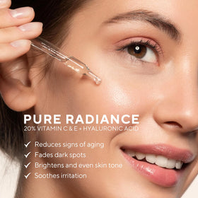 Lupure dropper dispensing serum demonstrating precise application and easy dosing